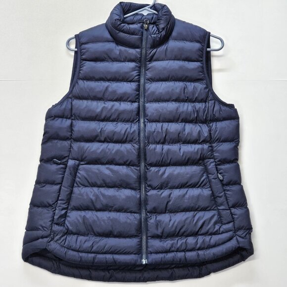 32 Degrees Heat Puffer Vest Adult Womens SIZE M Navy Blue Zip Pockets Full Zip - Picture 1 of 11